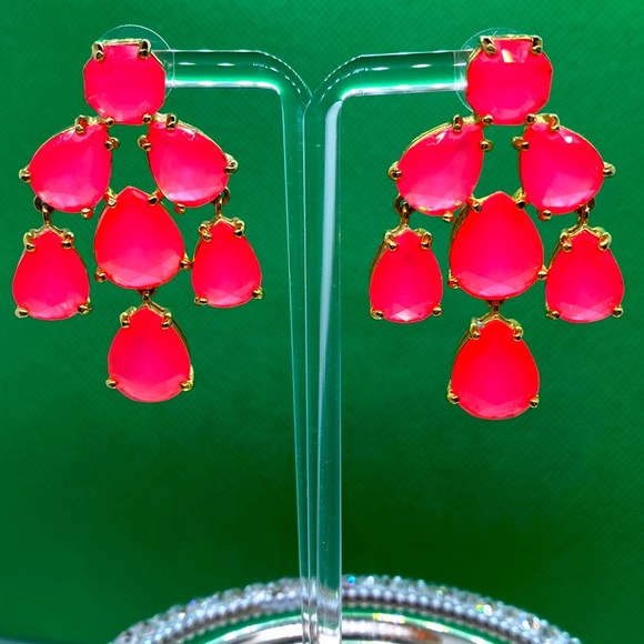 kate spade Jewelry - Kate Spade Pink Chandelier Earrings